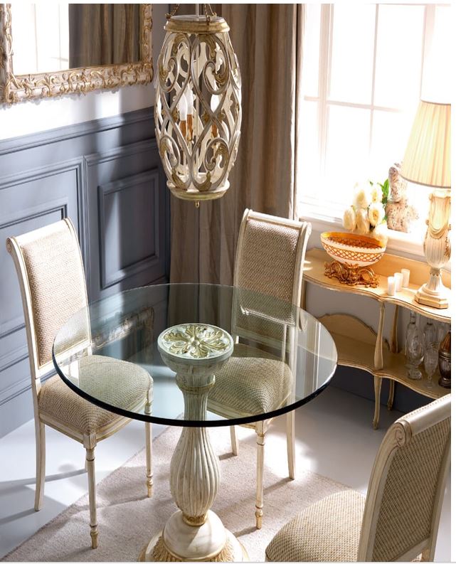 Circular Clear Polished Table Top